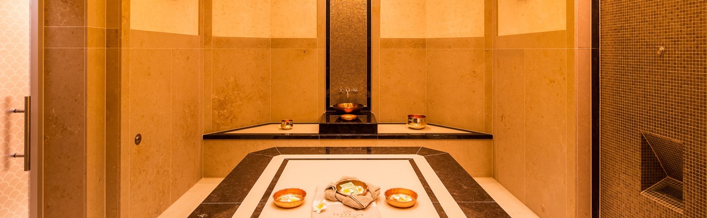 Interior view of the Hamam in the spa area of ​​Severin*s Resort and Spa on Sylt