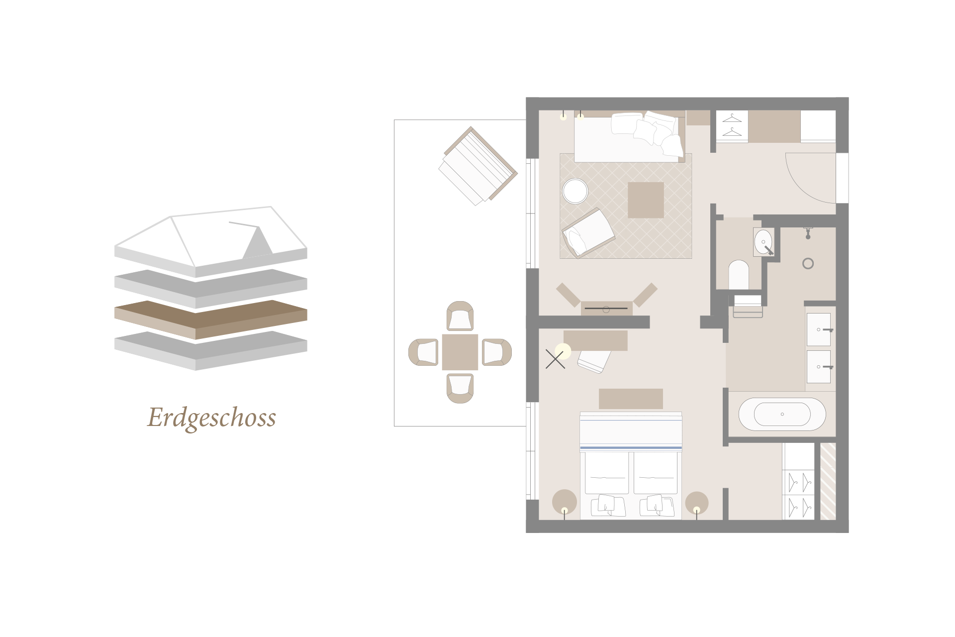 Groundplan Room 110 Deluxe Double Room