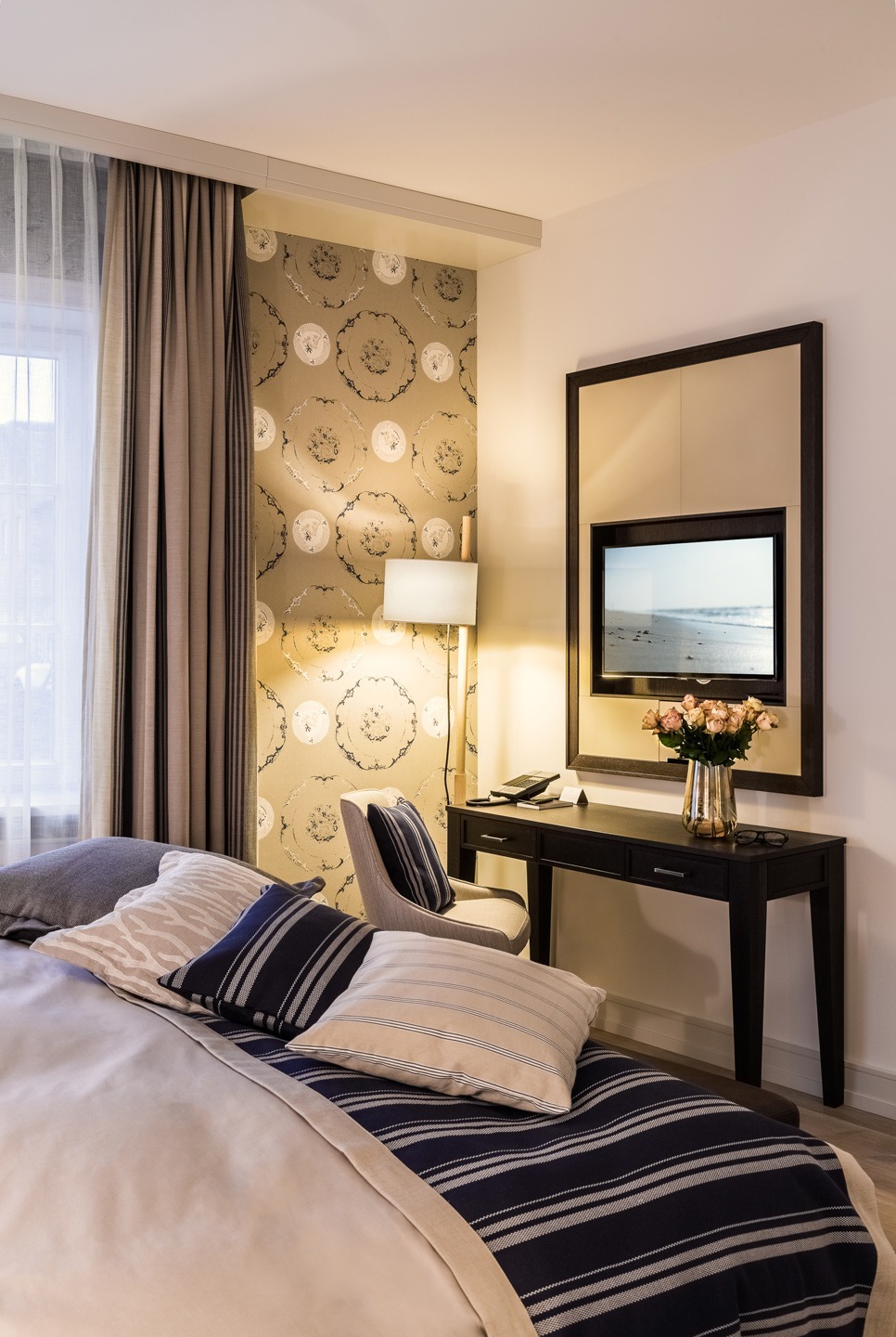 Bedroom in the Deluxe Double Room in the Severin*s Resort & Spa on Sylt