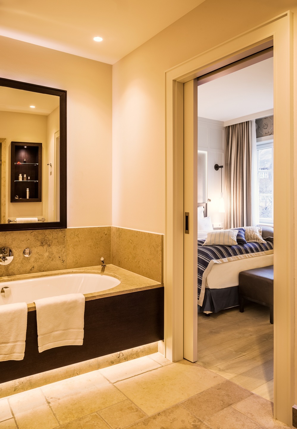 Bathroom in the Deluxe Double Room in the Severin*s Resort & Spa on Sylt