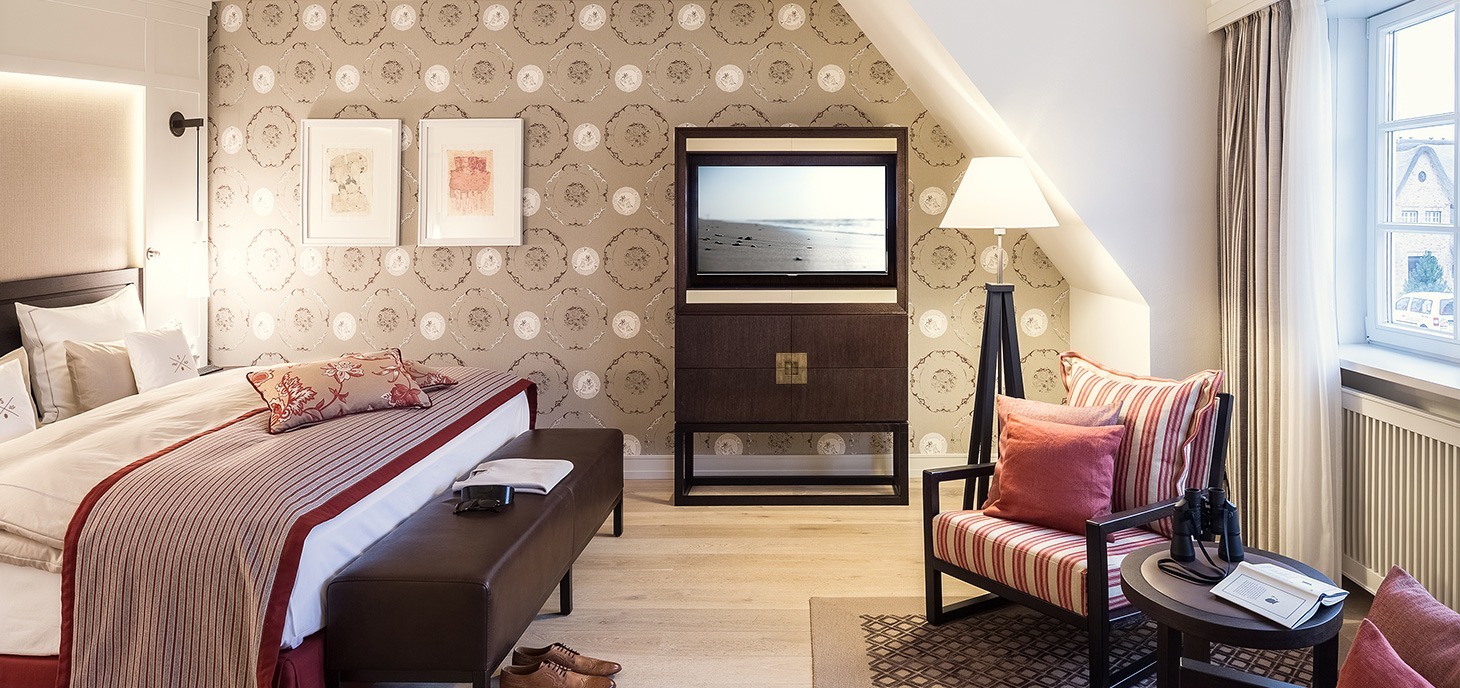 Ein wunderschönes Doppelzimmer im Luxus Hotel Severins Resort und Spa auf Sylt