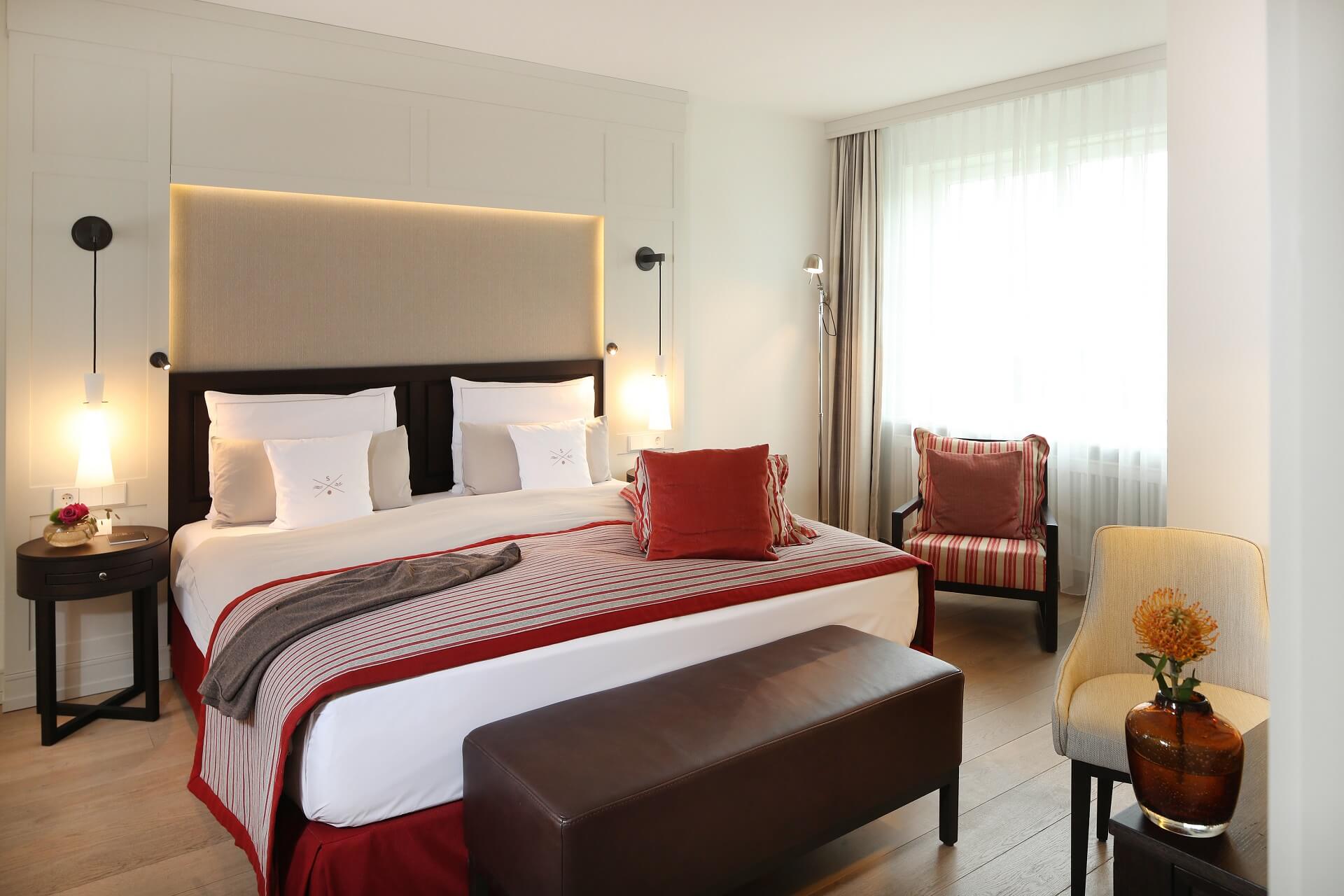 Junior Suite Severins Sylt Bett Zimmer Hotel 