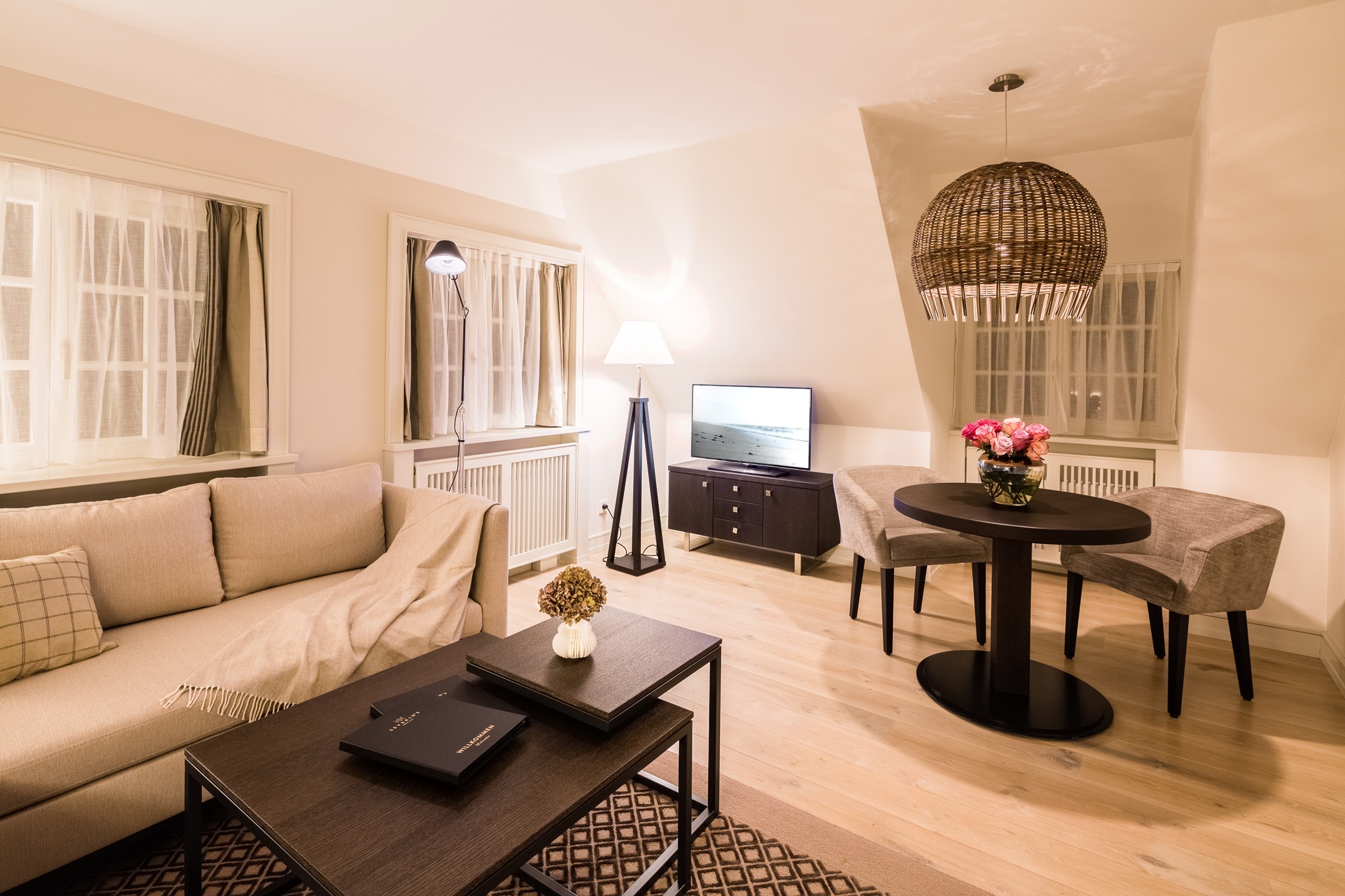 Living room in the Studio in the Hotel Severin*s Resort and Spa on Sylt