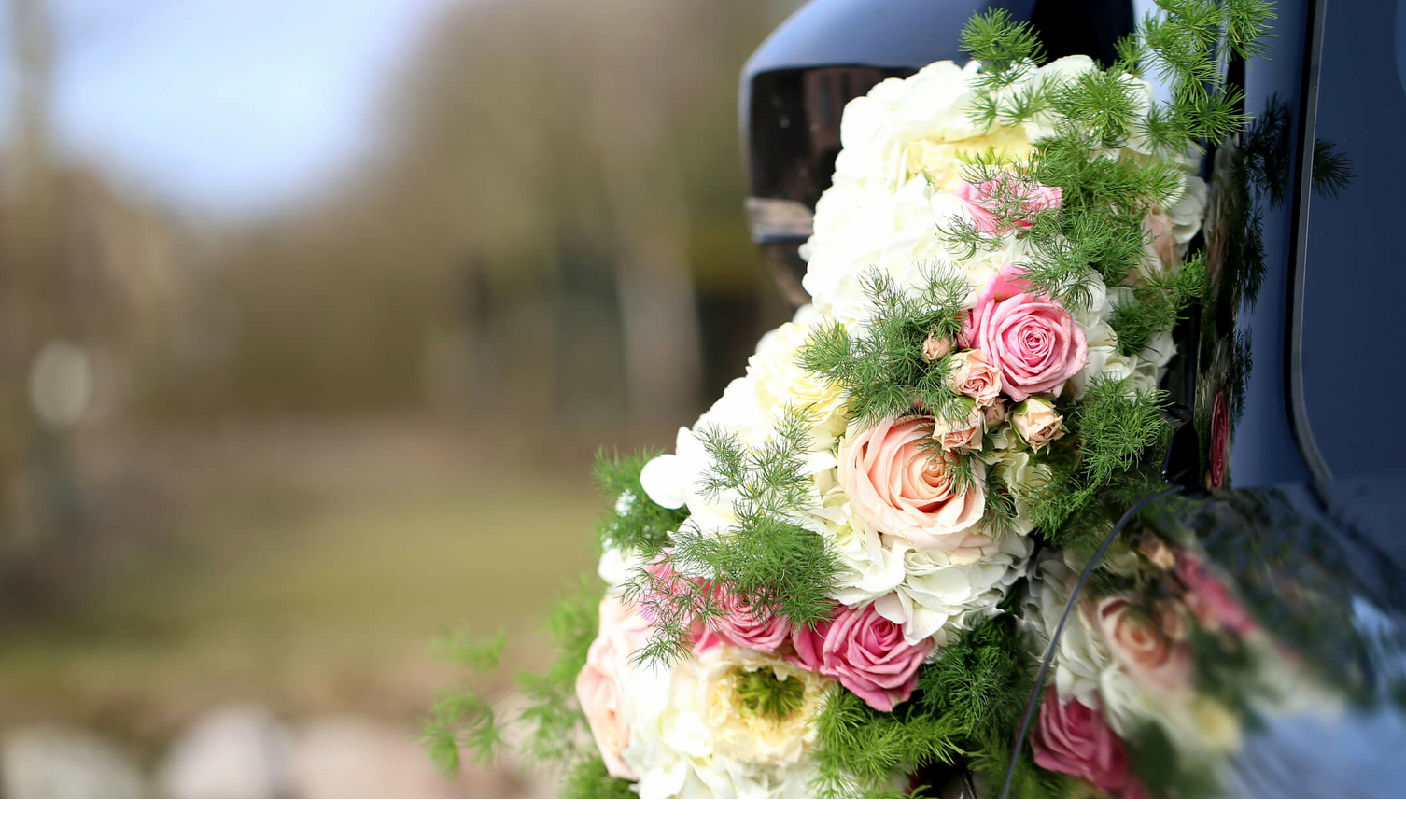 Hochzeit Blumenstrauß am Auto Severin*s Resort & Spa Luxushotel Sylt