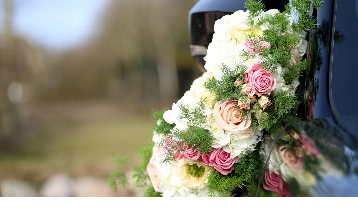 Hochzeit Blumenstrauß am Auto Severin*s Resort & Spa Luxushotel Sylt