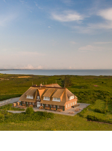 Aerial view Landhaus Severin*s Resort & Spa luxury hotel Sylt