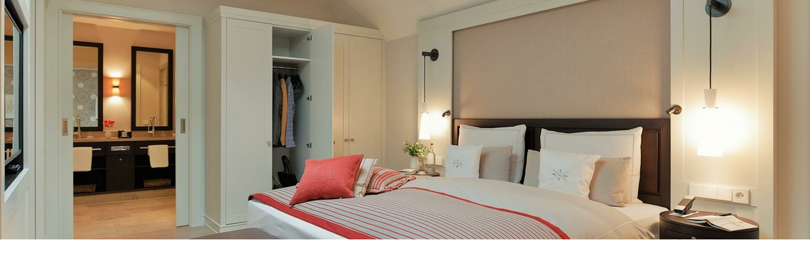 Maisonette Senior Suite Schlafzimmer Luxus Hotel auf Sylt