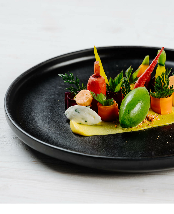 Dish with colourful carrots at Tipken`s by Nils Henkel on Sylt