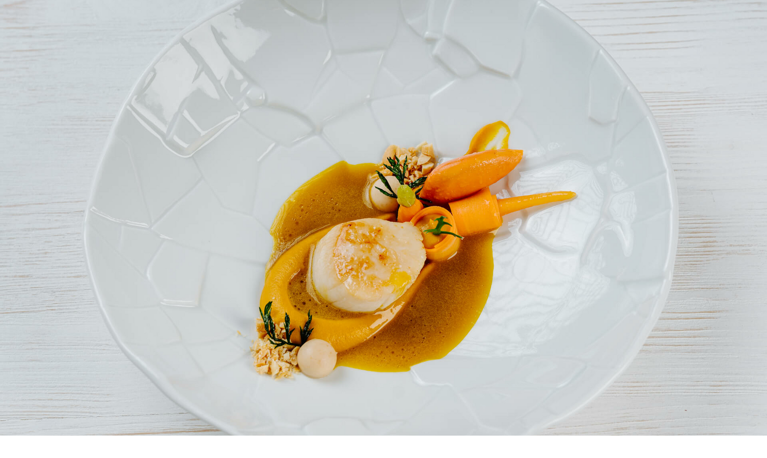 Dish with scallops at Tipken`s by Nils Henkel on Sylt