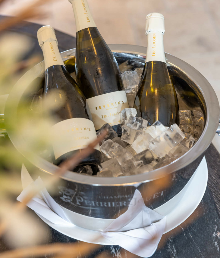 Sparkling wine at the Hoog restaurant on Sylt Sparkling wine at the Hoog restaurant on Sylt