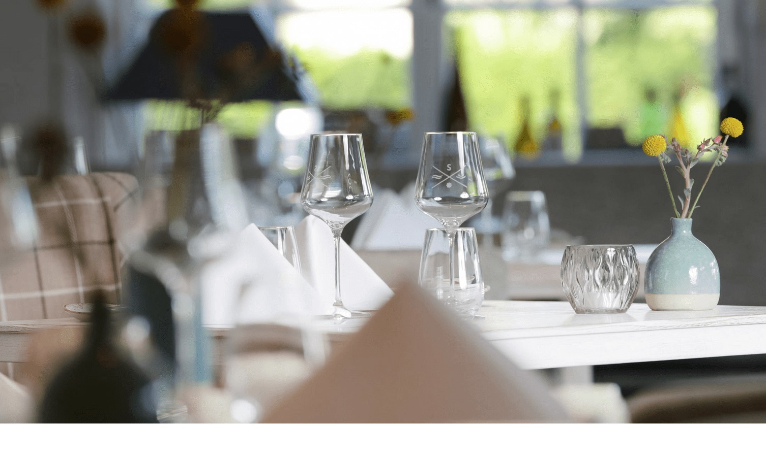 Table setting at Restaurant Hoog on Sylt