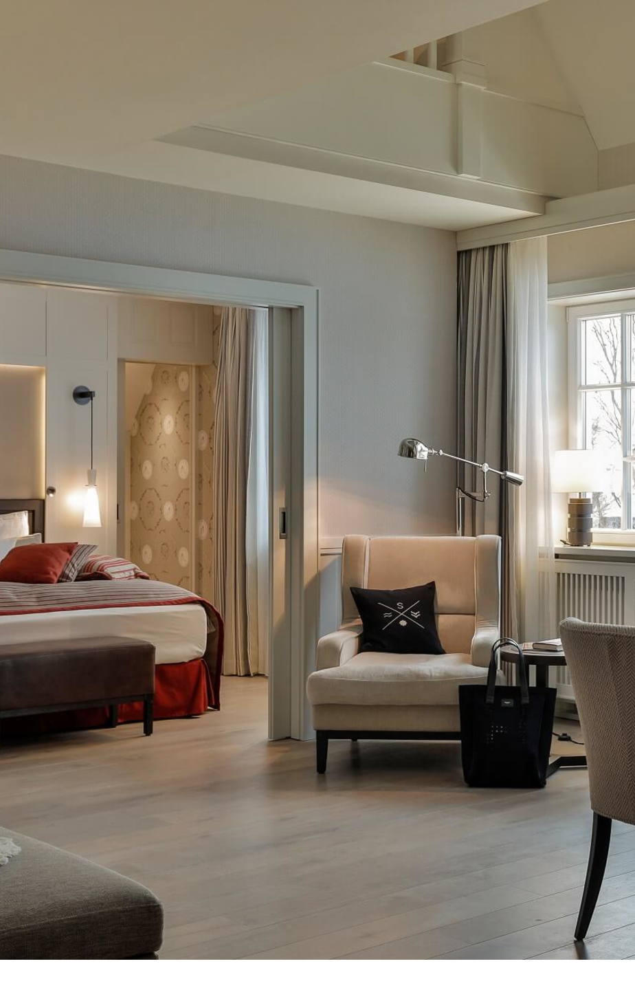 Maisonette Family Master Suite Wohnbereich & Schlafzimmer Luxus Hotel auf Sylt