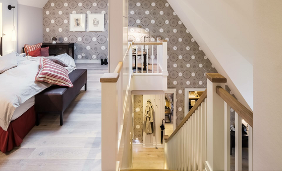 Maisonette Family Master Suite living area & stairs hotel Sylt