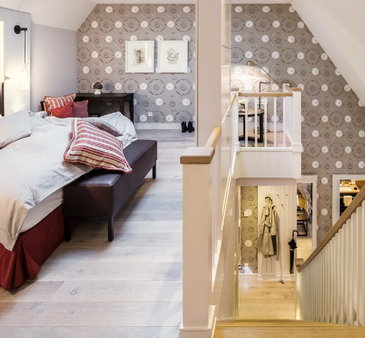Maisonette Family Master Suite Wohnbereich & Treppe Hotel Sylt