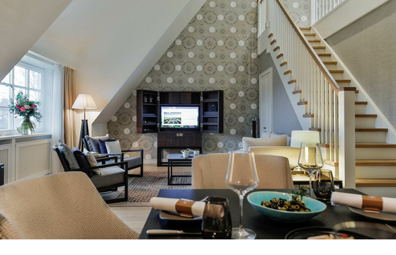 Maisonette Family Severin*s Suite living area luxus hotel sylt