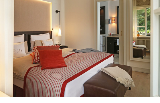 Schlafzimmer der Spa Suite im Severin*s Resort & Spa auf Sylt
