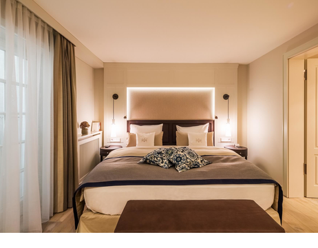 Hausteil Severin*s Plus bedroom bed luxus hotel Sylt