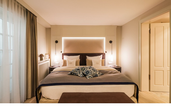 Hausteil Severin*s Plus Schlafzimmer Bett Luxus Hotel Sylt