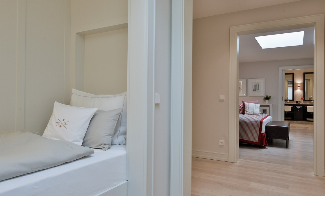 Maisonette Family Senior Suite view in different bedrooms hotel Sylt