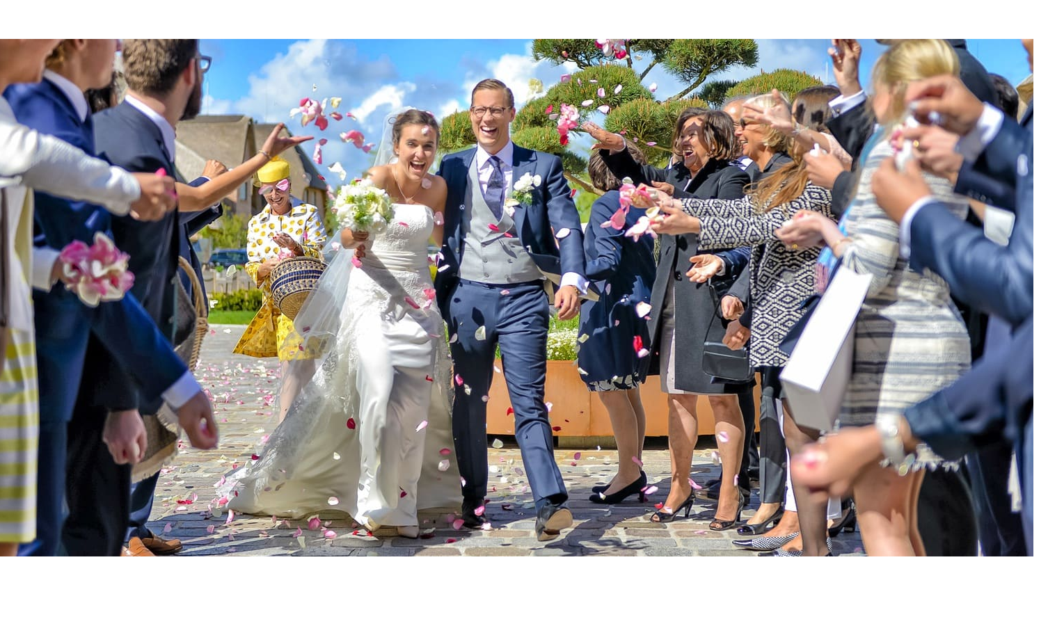 Begrüßung des Hochzeitspaares vor dem Hotel Severin*s auf Sylt