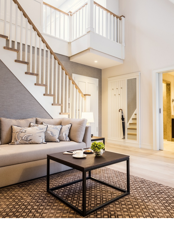 Interior view with stairs of the Maisonette Junior Family Suite in the Hotel Severin*s Resort and Spa on Sylt