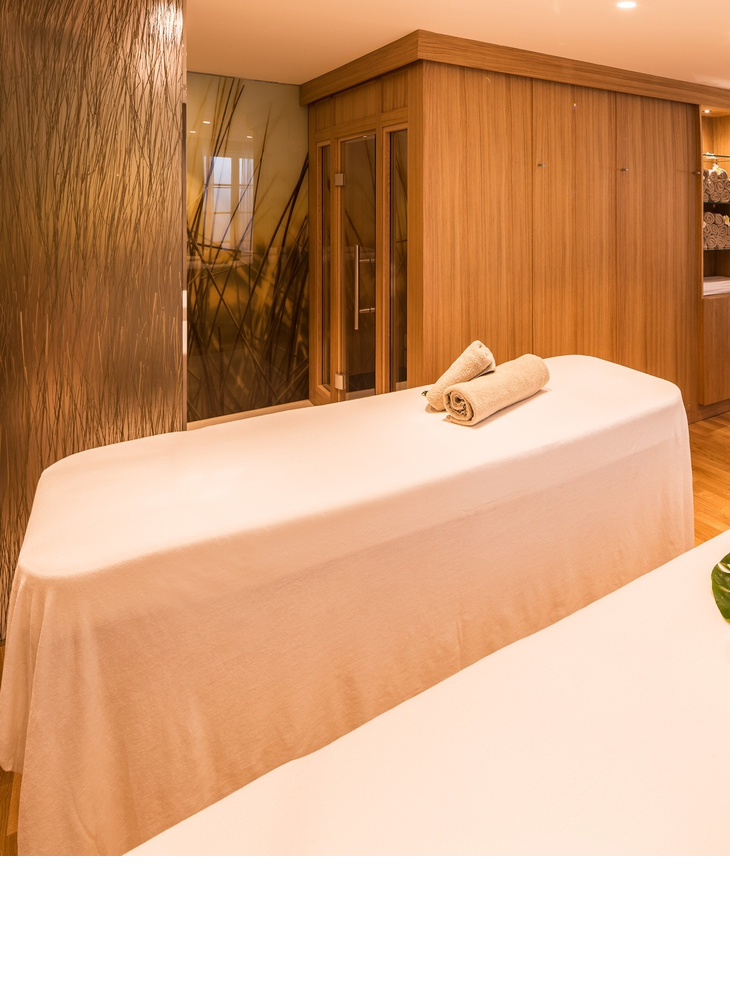 Private spa treatments and loungers for treatment in the spa area of ​​the Hotel Severin*s Resort and Spa on Sylt