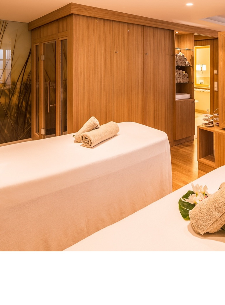 Private spa treatments and loungers for treatment in the spa area of ​​the Hotel Severin*s Resort and Spa on Sylt