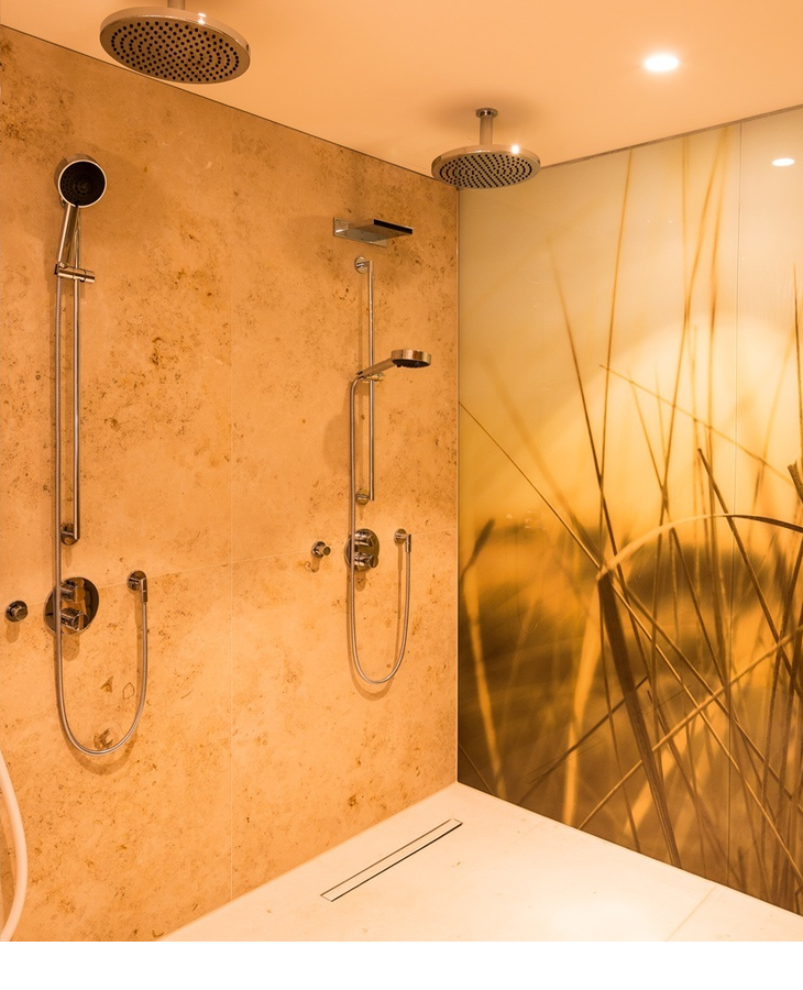 Dusche nach dem Saunagang oder der Anwendung im Private-Spa des Hotel Severin*s auf Sylt