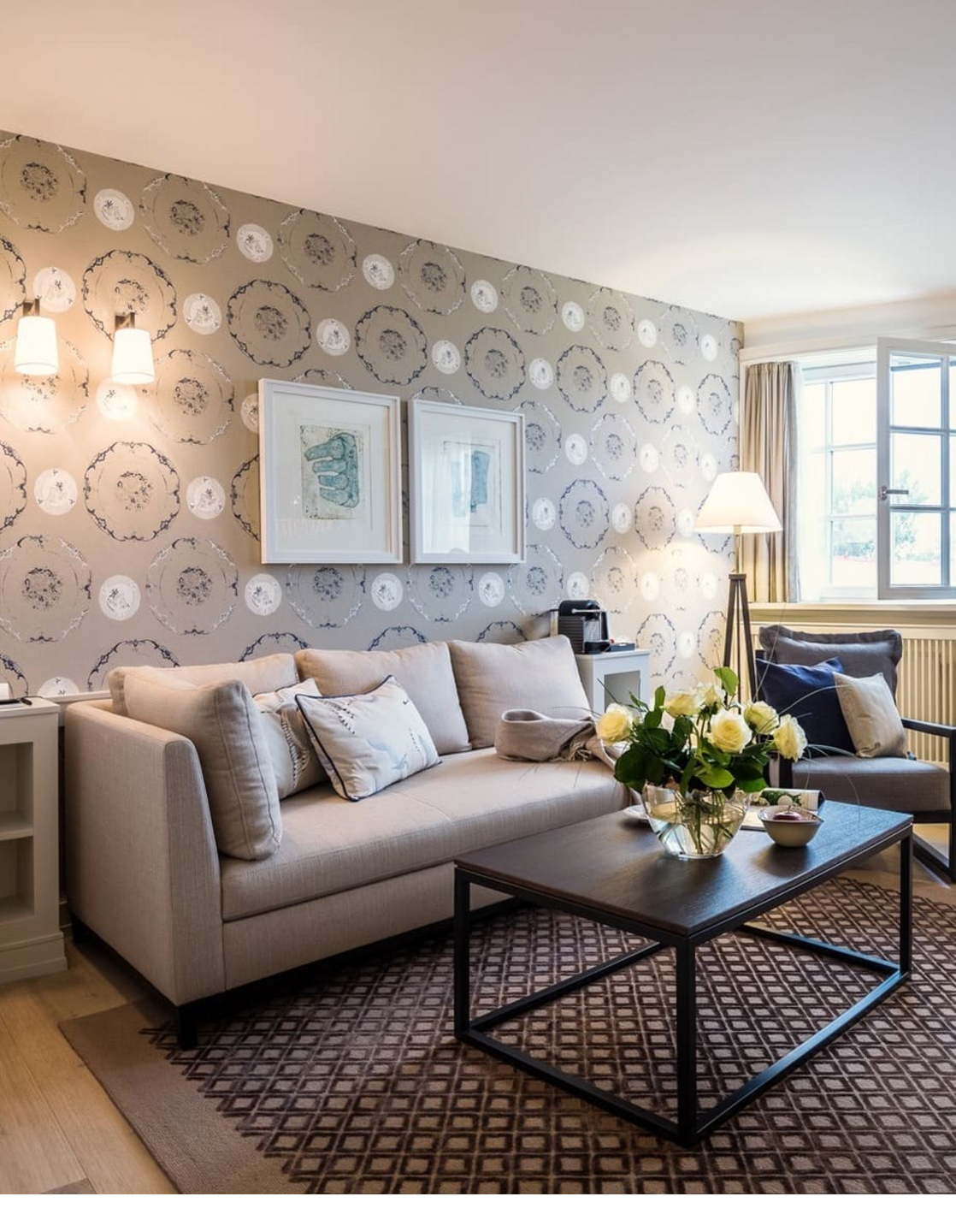 Wohnbereich der Senior Suite im Hotel Severin*s Resort und Spa auf Sylt