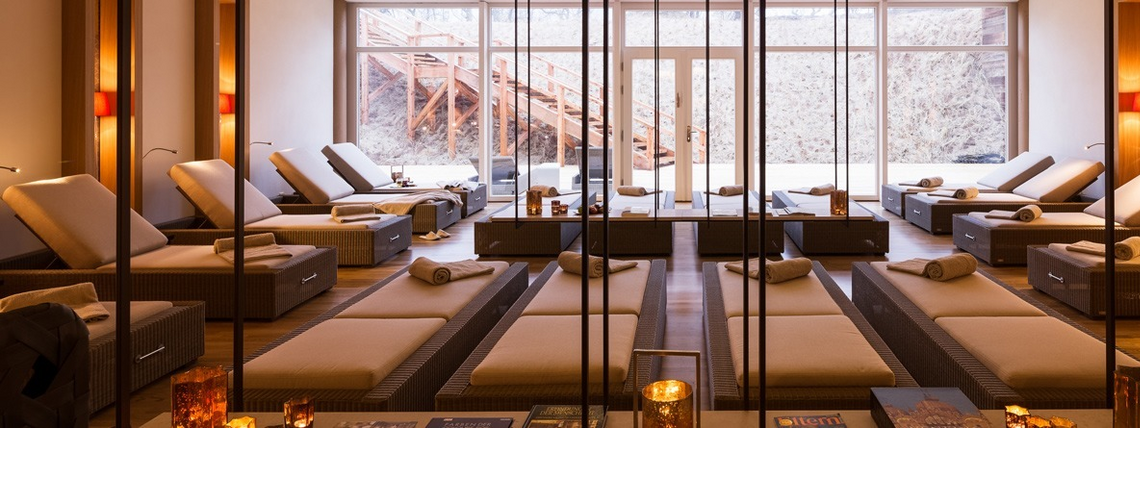 Interior view of the relaxation area of ​​the SPA in the Hotel Severin*s on Sylt
