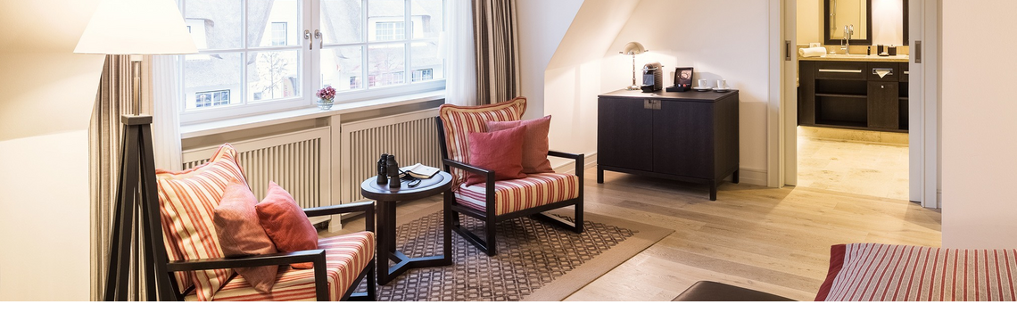 Innenansicht eines Superior Doppelzimmers im Hotel Severin*s Resort und Spa auf Sylt