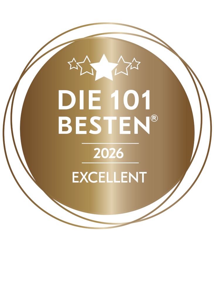 Das Siegel der 101 Besten Hotels Deutschlands 2026